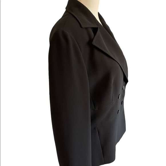 Ann Taylor LOFT Double Breasted Suit Jacket/Blazer || SZ 8 || Black - Picture 10 of 10